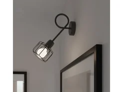 Candeeiros de parede Celubi moderno, aço - 1 fontes de luz 3000K - L.14 x H.18 cm - preto