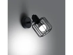 Candeeiros de parede Celubi moderno, aço - 1 fontes de luz 4000K - L.14 x H.18 cm - preto