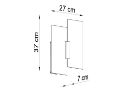 Candeeiros de parede Fabulario moderno, aço/vidro - 2 fontes de luz 3000K - L.27 x H.37 cm - cromo/branco