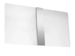 Candeeiros de parede Feralia moderno, vidro/aço - 2 fontes de luz 4000K - L.35 x H.18 cm - branco/cromo