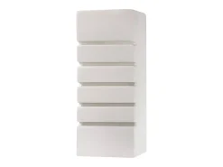 Candeeiros de parede Flaam moderno, cerâmica/vidro - 1 fontes de luz 3000K - L.10.5 x H.26 cm - branco