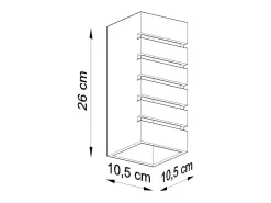 Candeeiros de parede Flaam moderno, cerâmica/vidro - 1 fontes de luz 3000K - L.10.5 x H.26 cm - branco