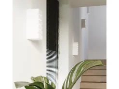 Candeeiros de parede Flaam moderno, cerâmica/vidro - 1 fontes de luz 3000K - L.10.5 x H.26 cm - branco