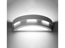Candeeiros de parede Gloch moderno, cerâmica/vidro - 1 fontes de luz 4000K - L.40 x H.10 cm - branco