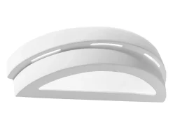Candeeiros de parede Gloch moderno, cerâmica/vidro - 1 fontes de luz 4000K - L.40 x H.10 cm - branco