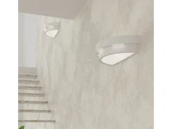 Candeeiros de parede Gloch moderno, cerâmica/vidro - 1 fontes de luz 3000K - L.40 x H.10 cm - branco