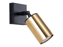 Candeeiros de parede Glois moderno, aço - 1 fontes de luz 3000K - L.8 x H.18.5 cm - ouro Preto