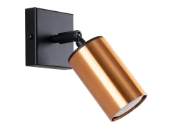 Candeeiros de parede Glois moderno, aço - 1 fontes de luz 3000K - L.8 x H.18.5 cm - preto/cobre