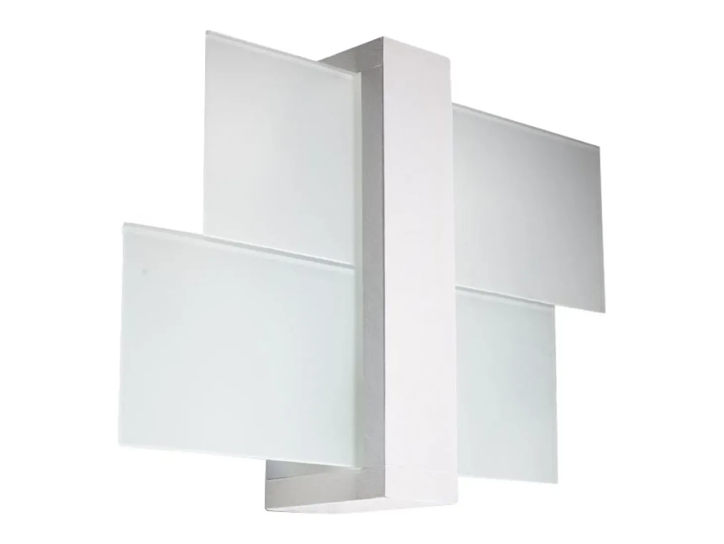 Candeeiros de parede Ignis escandinavo, madeira/vidro - 1 fontes de luz 4000K - L.43 x H.30 cm - branco