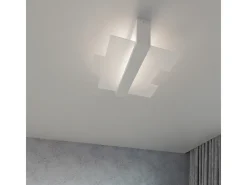 Candeeiros de parede Ignis escandinavo, madeira/vidro - 1 fontes de luz 4000K - L.43 x H.30 cm - branco