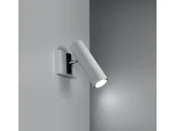 Candeeiros de parede Invicta moderno, aço - 1 fontes de luz 4000K - L.8 x H.20 cm - branco