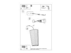 Candeeiros de parede Lanoo moderno, cerâmica - 1 fontes de luz 3000K - L.16.5 x H.29 cm - branco