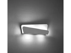Candeeiros de parede Lumivea moderno, aço - 2 fontes de luz 4000K - L.40 x H.15 cm - branco