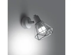 Candeeiros de parede Lunova moderno, aço - 1 fontes de luz 4000K - L.18 x H.18 cm - branco