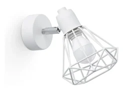 Candeeiros de parede Lunova moderno, aço - 1 fontes de luz 4000K - L.18 x H.18 cm - branco