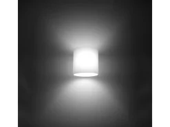 Candeeiros de parede Novici moderno, vidro - 1 fontes de luz 4000K - L.10 x H.10 cm - branco