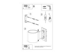Candeeiros de parede Novici moderno, vidro - 1 fontes de luz 4000K - L.10 x H.10 cm - branco