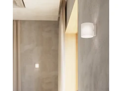 Candeeiros de parede Novici moderno, vidro - 1 fontes de luz 4000K - L.10 x H.10 cm - branco