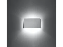 Candeeiros de parede Overaqua moderno, aço - 2 fontes de luz 4000K - L.25 x H.15 cm - branco