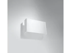 Candeeiros de parede Overaqua moderno, aço - 2 fontes de luz 3000K - L.25 x H.15 cm - branco