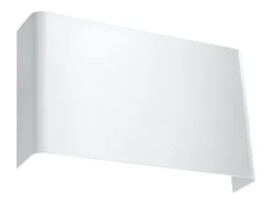 Candeeiros de parede Overaqua moderno, aço - 2 fontes de luz 3000K - L.25 x H.15 cm - branco