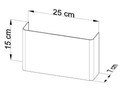 Candeeiros de parede Overaqua moderno, aço - 2 fontes de luz 3000K - L.25 x H.15 cm - branco