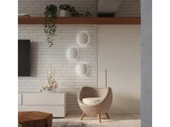 Candeeiros de parede Perceptix moderno, aço - 2 fontes de luz 4000K - L.25 x H.29 cm - branco