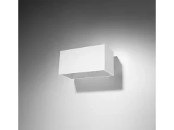 Candeeiros de parede Quadx maxi moderno, alumínio - 2 fontes de luz 3000K - L.20 x H.10 cm - branco