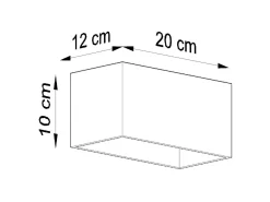Candeeiros de parede Quadx maxi moderno, alumínio - 2 fontes de luz 3000K - L.20 x H.10 cm - branco
