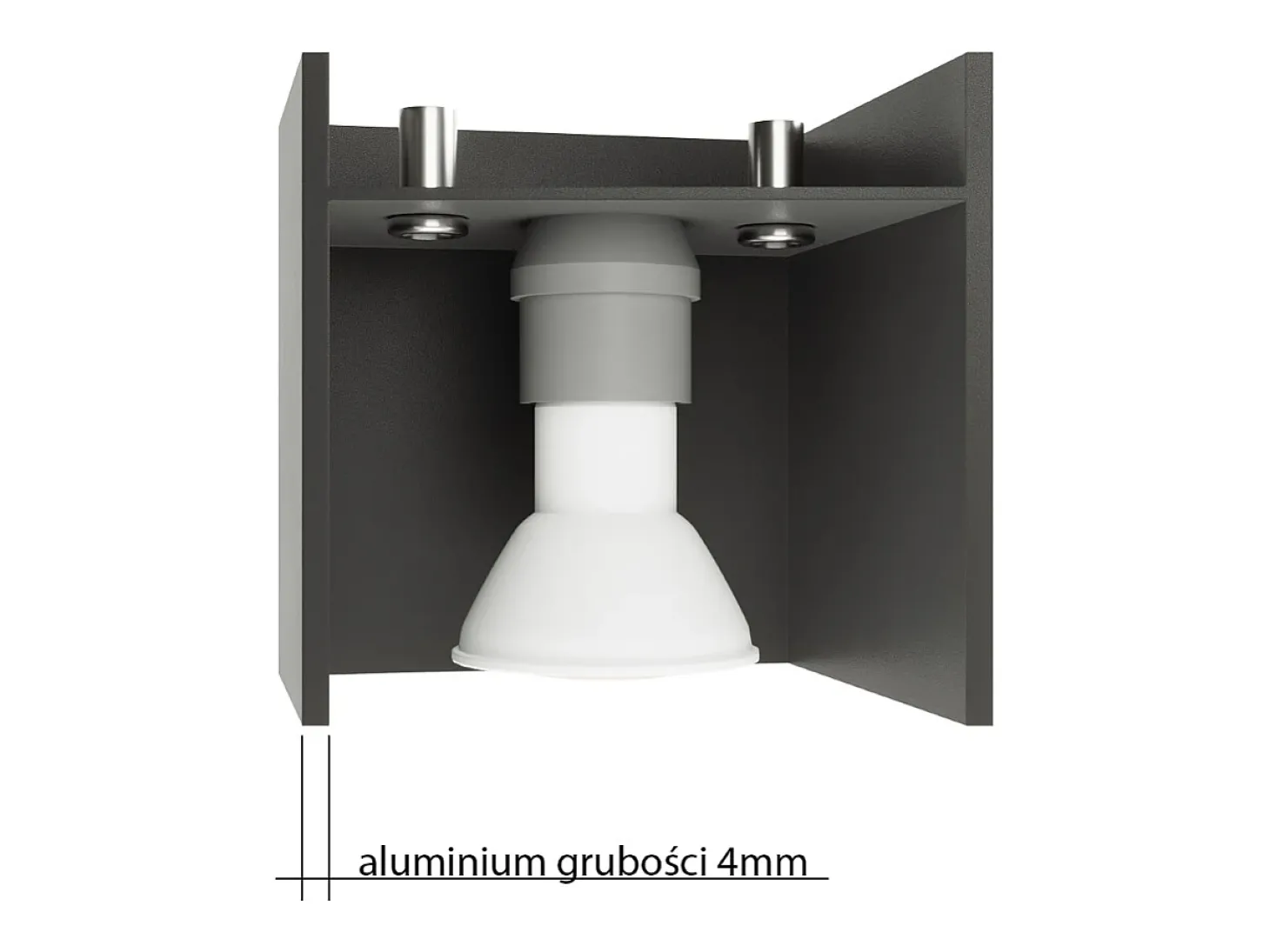 Candeeiros de parede Quadx moderno, alumínio - 1 fontes de luz 3000K - L.10 x H.10 cm - branco