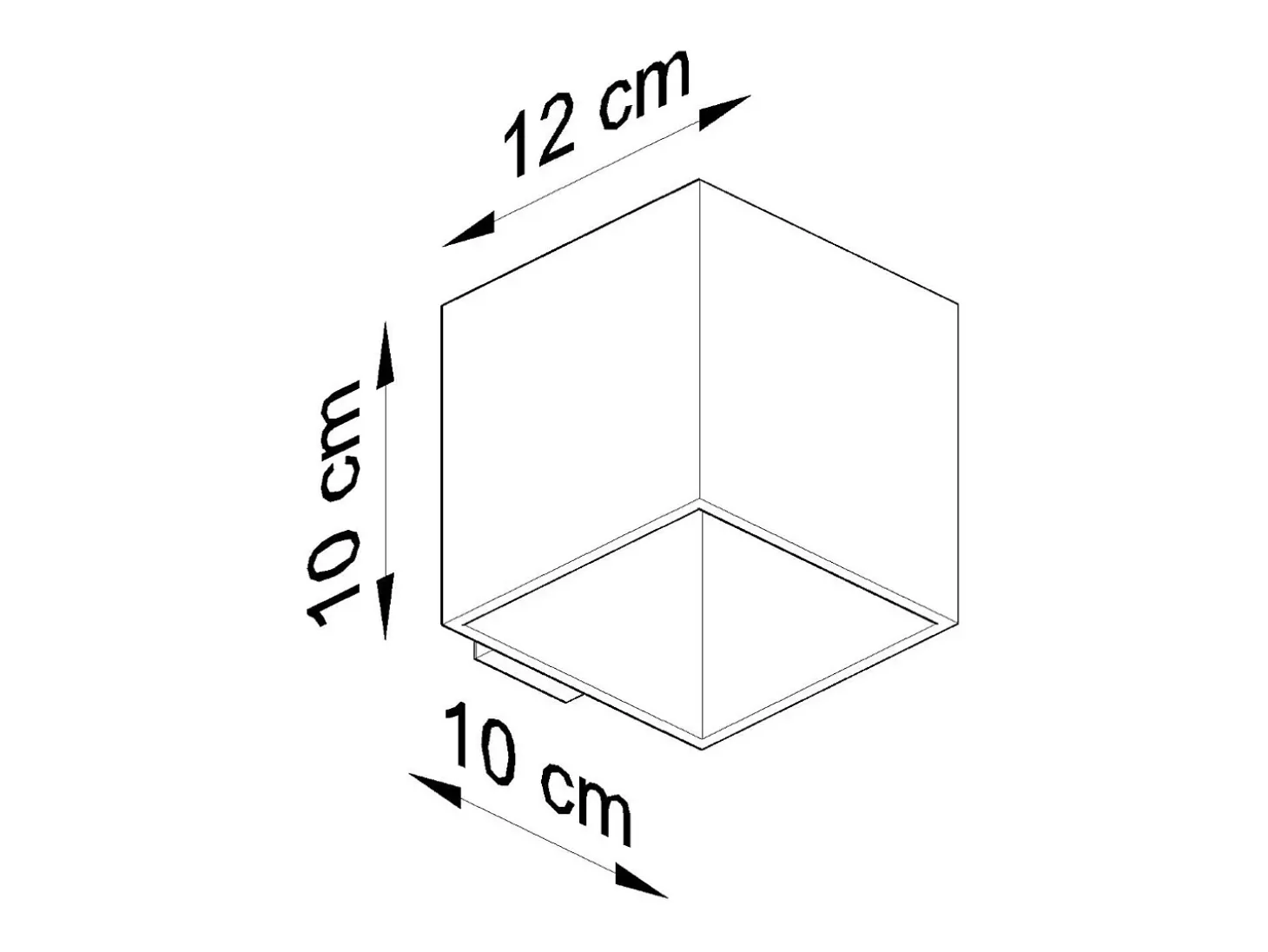 Candeeiros de parede Quadx moderno, alumínio - 1 fontes de luz 3000K - L.10 x H.10 cm - branco