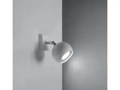 Candeeiros de parede Rayis moderno, aço - 1 fontes de luz 4000K - L.10 x H.10 cm - branco