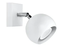 Candeeiros de parede Rayis moderno, aço - 1 fontes de luz 4000K - L.10 x H.10 cm - branco