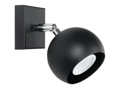 Candeeiros de parede Rayis moderno, aço - 1 fontes de luz 4000K - L.10 x H.10 cm - preto