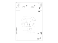 Candeeiros de parede Revon moderno, aço - 1 fontes de luz 3000K - L.13 x H.30 cm - preto