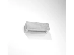 Candeeiros de parede Solara moderno, concreto/vidro - 1 fontes de luz 3000K - L.30 x H.10 cm - cinza