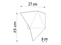 Candeeiros de parede Solara moderno, aço - 2 fontes de luz 4000K - L.27 x H.25 cm - branco