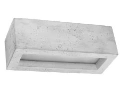 Candeeiros de parede Solara moderno, concreto/vidro - 1 fontes de luz 4000K - L.30 x H.10 cm - cinza
