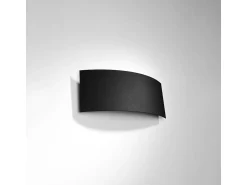 Candeeiros de parede Terrium moderno, aço - 2 fontes de luz 3000K - L.34 x H.14 cm - preto