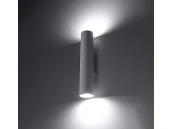 Candeeiros de parede Toris moderno, aço - 2 fontes de luz 4000K - L.6 x H.30 cm - branco
