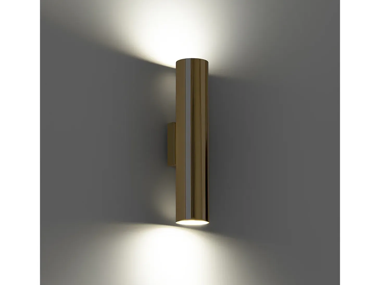 Candeeiros de parede Toris moderno, aço - 2 fontes de luz 4000K - L.6 x H.30 cm - brilho dourado