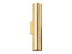 Candeeiros de parede Toris moderno, aço - 2 fontes de luz 4000K - L.6 x H.30 cm - brilho dourado
