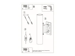 Candeeiros de parede Toris moderno, aço - 2 fontes de luz 3000K - L.6 x H.30 cm - branco