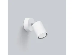Candeeiros de parede Torim minimalista, aço - 1 fontes de luz 3000K - L.8 x H.18.5 cm - branco