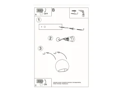 Candeeiros de parede Torix moderno, cerâmica - 1 fontes de luz 4000K - L.18 x H.14.5 cm - branco