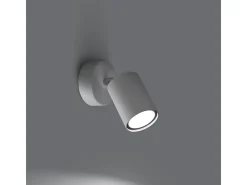 Candeeiros de parede Torim minimalista, aço - 1 fontes de luz 4000K - L.8 x H.18.5 cm - branco