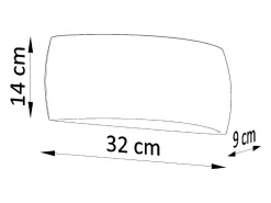 Candeeiros de parede Torow moderno, cerâmica - 1 fontes de luz 3000K - L.32 x H.14 cm - preto