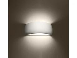 Candeeiros de parede Torow moderno, cerâmica - 1 fontes de luz 4000K - L.32 x H.13.5 cm - branco