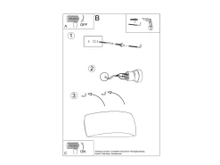 Candeeiros de parede Torow moderno, cerâmica - 1 fontes de luz 3000K - L.32 x H.13.5 cm - branco