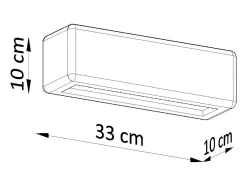 Candeeiros de parede Vivin moderno, cerâmica - 1 fontes de luz 3000K - L.33 x H.10 cm - branco